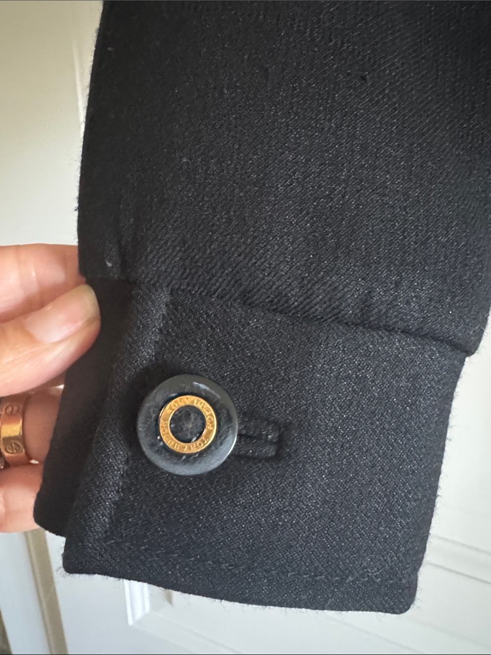 Tory Burch Black Wool Military-Style Field Jacket size 6 - Picture 3 of 5